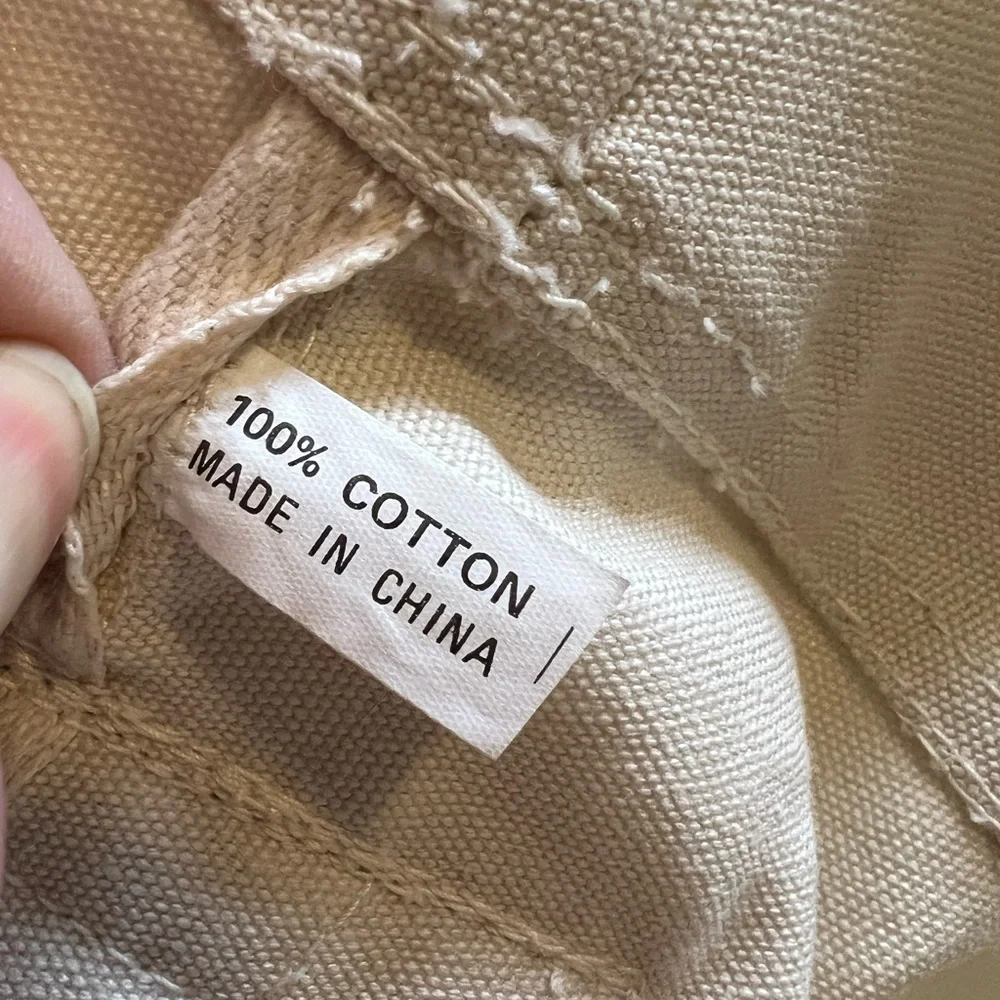 Eddie Bauer NIB XL Cream Canvas Backpack Duffle Army Bag 100% cotton